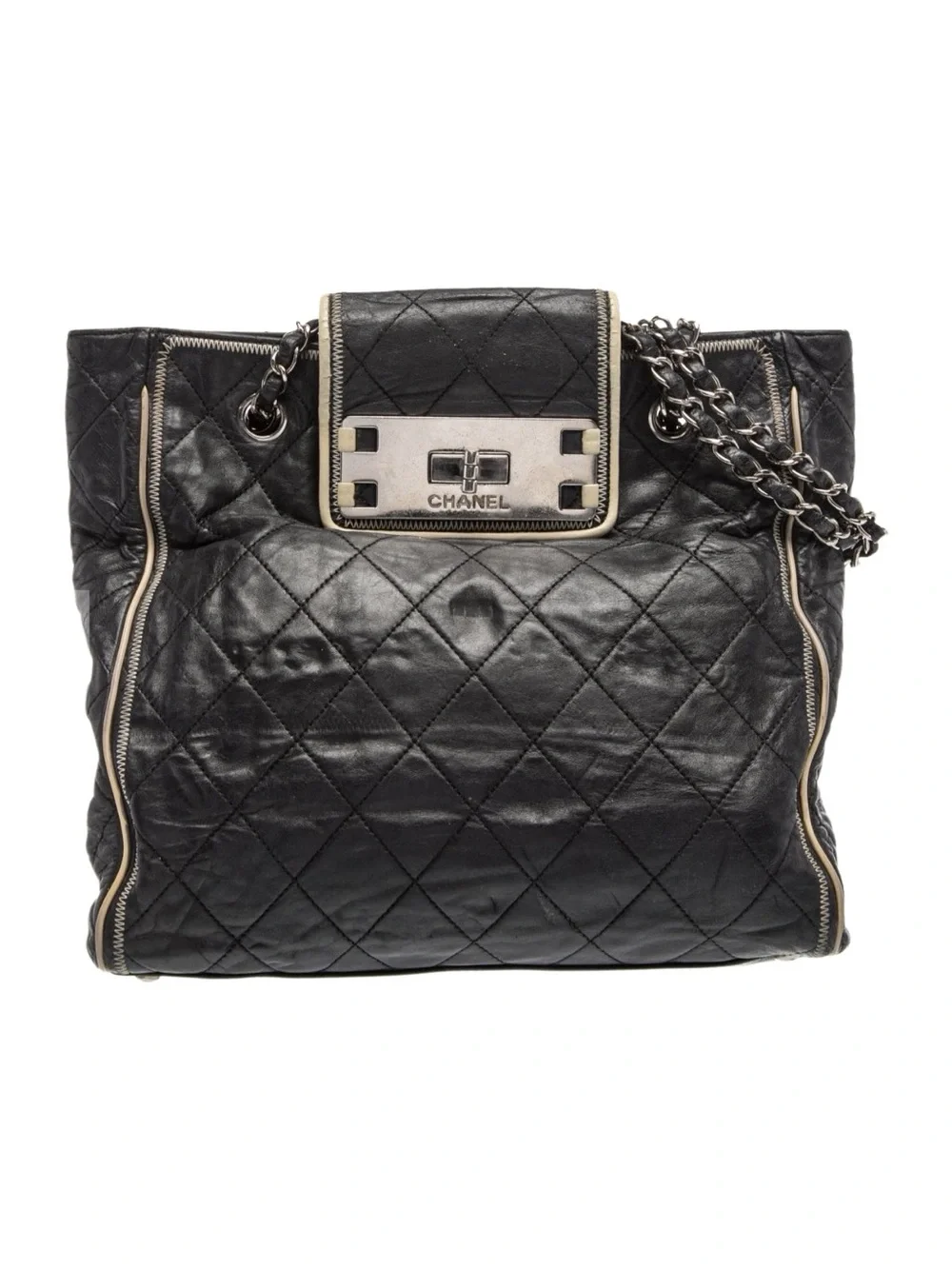 Chanel Quilted Black Leather Shoulder Bag